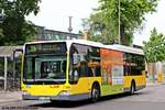 BVG Wagen 2234 auf Linie 396 nach U Friedrichsfelde - Berlin, S Karlshorst, Stolzenfelsstraße - am 12.06.2016 - Werbung: Grün Berlin - Britzer Garten (TB)