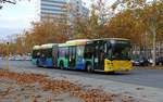 Scania Citywide der BVG, Wagen 4517 (GN15), hier unterwegs als M49 in der Masurenallee,  Berlin -Charlottenburg im November 2020.
