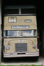Der DO56-Doppelstockbus entstand in den 50ern des letzten Jahrhunderts auf Basis des H6-Lastkraftwagen´s. (DDR-Museum Dargen, August 2021)