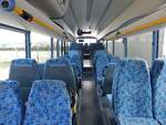 Der Fahrgastraum eines Iveco Crossway der MVVG in Neubrandenburg am 17.04.2019