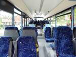 Der Fahrgastraum eines Irisbus Crossway der MVVG in Burg Stargard am 31.05.2019