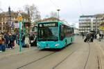 Transdev Rhein Main Mercedes Benz Citaro K Wagen 4244 am 25.02.23 in Frankfurt am Main 