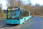 Nagelneuer VGF/ICB Mercedes Benz Citaro 2 G Wagen 436 am 19.01.19 in Frankfurt am Main Hainer Weg