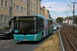 ICB MAN Lions City G Wagen 401 als SEV Linie für die VGF U-Bahn Linien U1 U2 U3 und U8 am 06.07.19 in Frankfurt Eschersheim 