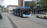 In der Hagener Innenstadt war der Hybridbus unterwegs...