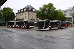 VHH Mobility MAN Lions City Wagen 2214 und Hochbahn MAN Lions City Wagen 3220 am 15.07.25 in Hamburg Altona