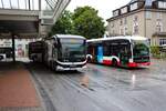 Hamburger Hochbahn Mercedes Benz eCitaro G Wagen 3201 am 15.07.25 in Hamburg Altona