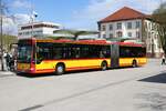 Hanauer Straßenbahn Mercedes Benz Citaro 1 Facelift G am 14.04.23 in Hanau Freiheitsplatz