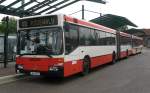 Gelenkbus im Hamburger-Hochbahn-Design in Nienburg/Weser, 20.