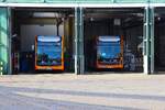 RNV Mercedes Benz eCitaro Wagen 8505 und 7615 am 27.09.26 in Heidelberg von einer Stra�e aus fotografiert