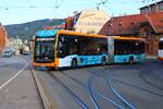 RNV Mercedes Benz eCitaro Wagen 6202 mit Wasserstoffzellen am 27.09.26 in Heidelberg