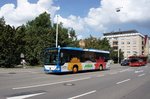 Stadtbus Heilbronn / Heilbronner Hohenloher Haller Nahverkehr GmbH (HNV): Mercedes-Benz Citaro LE der SWH (Stadtwerke Heilbronn GmbH) - Wagen 8, aufgenommen im Juli 2016 in der Nähe vom Hauptbahnhof in Heilbronn.