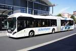 Bus Koblenz: Volvo 7900A Hybrid - Gelenkbus der Zickenheiner GmbH (Zickenheiner-Gruppe), aufgenommen im September 2020 am Hauptbahnhof in Koblenz.