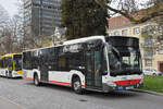 Mercedes Citaro von SWEG steht am 25.03.2026 auf einem Ausstellplatz beim Bahnhof L�rrach.
