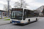 Mercedes Citaro von SWEG, auf der Linie 6, verl�sst am 25.03.2026 die Haltestelle beim Bahnhof L�rrach.