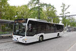 Mercedes Citaro von SWEG, auf der Linie 3, wartet am 24.08.2026 an der Haltestelle beim Bahnhof L�rrach.