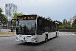 Mercedes Citaro von SWEG, f�hrt am 24.08.2026 als Einsatzfahrt zur Haltestelle beim Bahnhof L�rrach.
