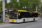 Mercedes Citaro von SWEG, auf der Linie 6, bedient am 24.08.2026 die Haltestelle beim Bahnhof L�rrach.