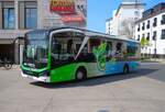 Stadtverkehr Maintal MAN Lions City E am 14.04.26 in Hanau Freiheitsplatz