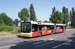 Stadtbus Mainz: MAN Lion's City G der MVG Mainz / Mainzer Verkehrsgesellschaft, aufgenommen im Mai 2016 an der Haltestelle  Backhaushohl  in Mainz.