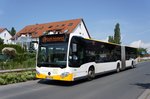 Stadtbus Mainz: Mercedes-Benz Citaro C2 Gelenkbus der MVG Mainz / Mainzer Verkehrsgesellschaft, aufgenommen im Mai 2016 in Mainz-Bretzenheim.