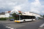 Stadtbus Mainz: MAN Lion's City der MVG Mainz / Mainzer Verkehrsgesellschaft, aufgenommen im Juni 2016 in Mainz-Bretzenheim.