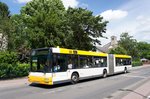 Stadtbus Mainz: MAN NG der MVG Mainz / Mainzer Verkehrsgesellschaft (Wagen 699), aufgenommen im Juni 2016 in Mainz-Bretzenheim.