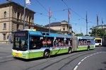 Stadtbus Mainz: MAN Lion's City G der MVG Mainz / Mainzer Verkehrsgesellschaft, aufgenommen im Juni 2016 am Hauptbahnhof in Mainz.