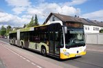 Stadtbus Mainz: Mercedes-Benz Citaro C2 Gelenkbus der MVG Mainz / Mainzer Verkehrsgesellschaft, aufgenommen im Juli 2016 in Mainz-Bretzenheim.