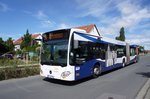 Stadtbus Mainz: Mercedes-Benz Citaro C2 Gelenkbus der MVG Mainz / Mainzer Verkehrsgesellschaft, aufgenommen im August 2016 in Mainz-Bretzenheim.