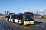 Stadtbus Mainz: MAN Lion's City G der MVG Mainz / Mainzer Verkehrsgesellschaft, aufgenommen im Oktober 2016 auf der Theodor-Heuss-Brücke zwischen der hessischen Landeshauptstadt Wiesbaden und der