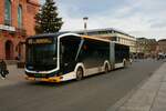 Mainzer Mobilität MAN Lions City Electric G Wagen 615 am 31.12.22 am Höfchen in der Innenstadt