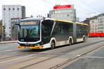 Mainzer Mobilität MAN Lions E City Wagen 611 am 12.02.24 in Mainz Hauptbahnhof