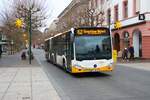 Mainzer Mobilität Mercedes Benz Citaro 2 G Wagen 943 am 31.12.25 am Höfchen in der Innenstadt