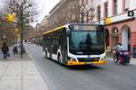 Mainzer Mobilität MAN Lions City Wagen 837 am 31.12.25 am Höfchen in der Innenstadt