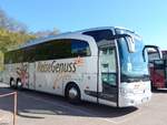 Mercedes Travego von Regiobus Mittelsachsen aus Deutschland im Stadthafen Sassnitz am 04.05.2015