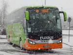 Setra 516 HD von Flixbus/Wricke Touristik aus Deutschland in Neubrandenburg am 25.02.2018