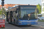MAN Lion's City der MVG, Bus Nr. 4255 (M-VG 4255) als LInie 147 an der Haltestelle Giesing Bahnhof. Aufgenommen 2.9.2021.