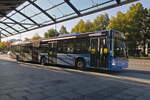 München: MAN Lion's City der MVG, Bus Nr. 5546 (M-VG 5546) als Linie 190 an der Haltestelle Messestadt Ost. Aufgenommen 2.9.2021.