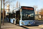 Hier zu sehen der Bus 072 der MVG (Mercedes Citato, Hybrid) auf der Münchner Linie 173 vom Petuelring nach Feldmoching.