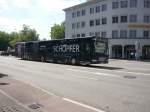 Ein Citaro-Gelenkbus vom RSV-Reutlingen in der Nhe vom Bahnhof Reutlingen.