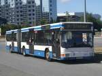 Linienbus der RSAG steht am Rostocker Hbf und wird in Kürze die Fans zum Stadion bringen.(12.09.09)