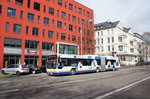 Stadtbus Wiesbaden: Mercedes-Benz Citaro Facelift G der ESWE Wiesbaden, aufgenommen im April 2016 am Hauptbahnhof in Wiesbaden.