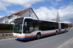 Stadtbus Mainz / Stadtbus Wiesbaden: Mercedes-Benz Citaro C2 Gelenkbus der ESWE Wiesbaden, aufgenommen im April 2016 in Mainz-Bretzenheim.