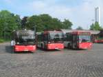 Eine kleine Parade unterschiedlicher BSAG Busse in Sebaldsbrck. Zu sehen sind hier ein MAN NL290 Lion´s City A37 Baujahr 2009, MAN NG313 A23 Baujahr 2002 und ein Mercedes Benz O405GN2 Baujahr 1997. 