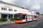 Stadtbus Mainz: MAN Lion's City G der MVG Mainz / Mainzer Verkehrsgesellschaft, aufgenommen im Juni 2016 in Mainz-Bretzenheim.