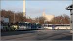 Auf dem Betriebshof der RBB in Uelzen waren am Sonntag, 04.02.2007, eine Reihe von MAN-Bussen abgestellt.