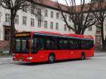 DB Regiobus Hessen Mercedes Benz Citaro 1 Facelift Ü macht am 29.02.16 in Hanau Freiheitsplatz Pause 