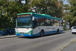 Iveco-Irisbus Crossway von Regionalverkehr Oberbayern (M-RV 9405) auf Betriebsfahrt in Wolfratshausen, Sauerlacher Straße.