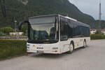 MAN Lion's City von Schütz (GAP-FU 80) in Mittenwald, Bahnhof. Aufgenommen 25.7.2022.